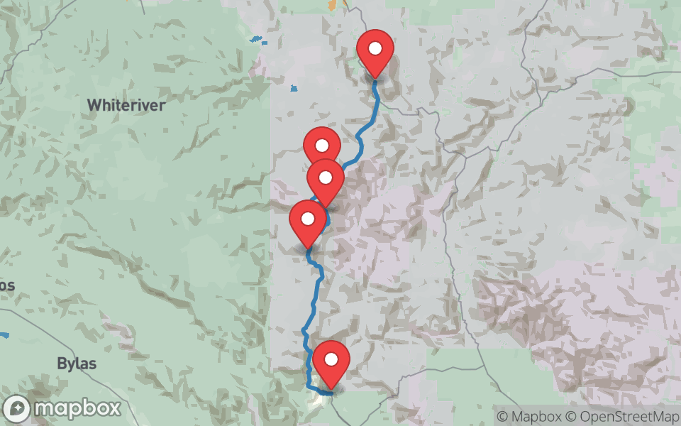 Map preview of Coronado Trail, US-191