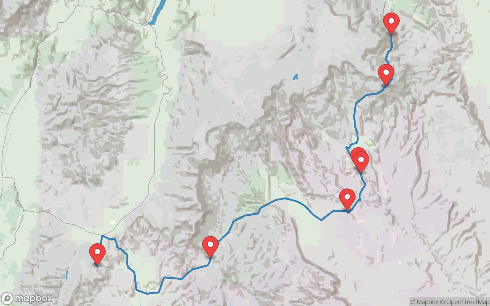 Map preview of Utah Scenic Byway 12, Bryce to Capitol Reef