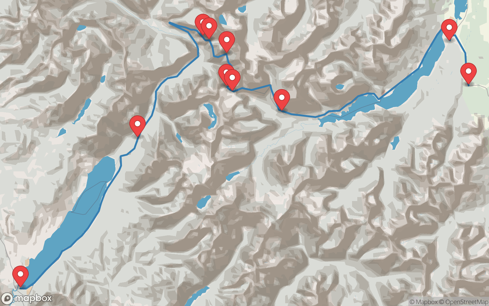 Map preview of Going-to-the-Sun Road, Glacier National Park