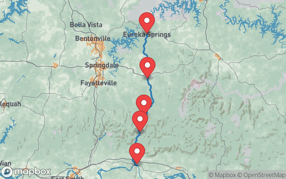Map preview of Ozark Pig Trail, AR-23
