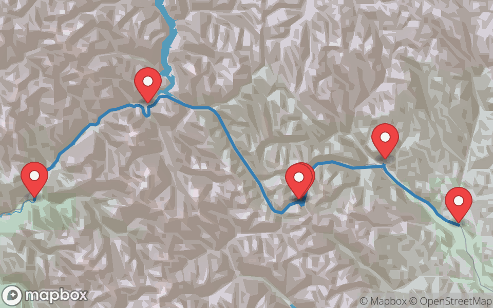 Map preview of North Cascades Highway, WA-20