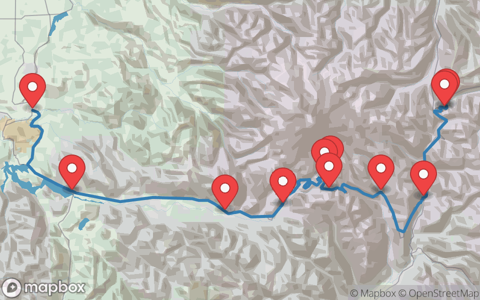 Map preview of Mount Rainier: Paradise and Chinook Pass