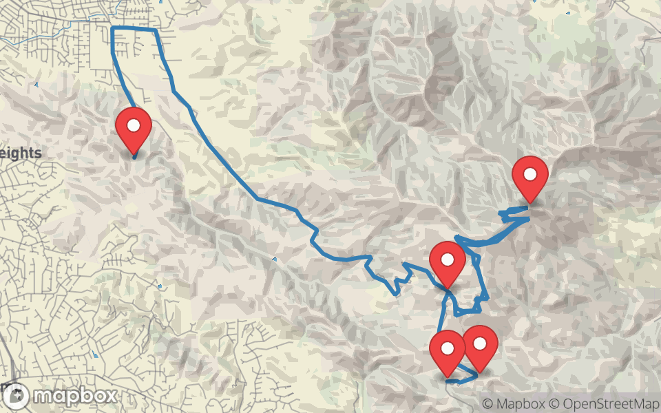 Map preview of Mount Diablo Summit Road