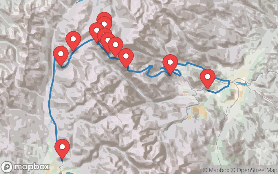 Map preview of Trail Ridge Road, Rocky Mountain National Park