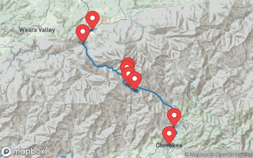 Map preview of Newfound Gap Road, US-441