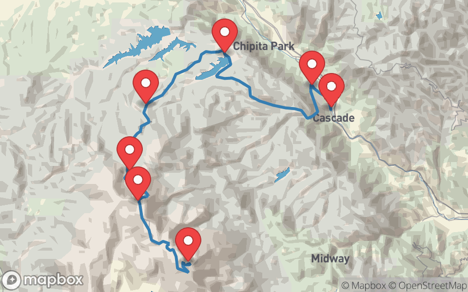 Map preview of Pikes Peak Highway