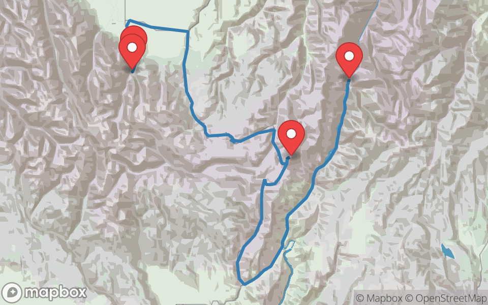 Map preview of Hells Canyon Scenic Byway